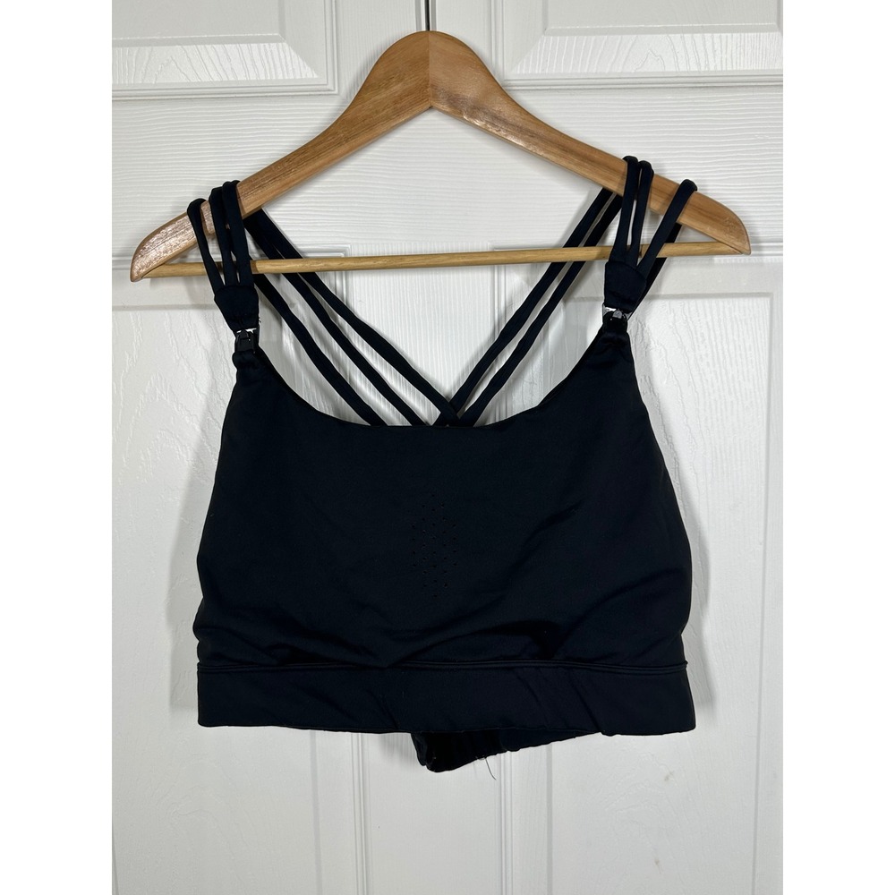 Sweat & Milk Nursing Sports Bra Women XL Strappy Cross Back Maternity Active